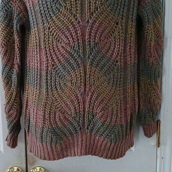 New Directions knit multicolor fall winter casual sweater Sz S EUC - Picture 2 of 7